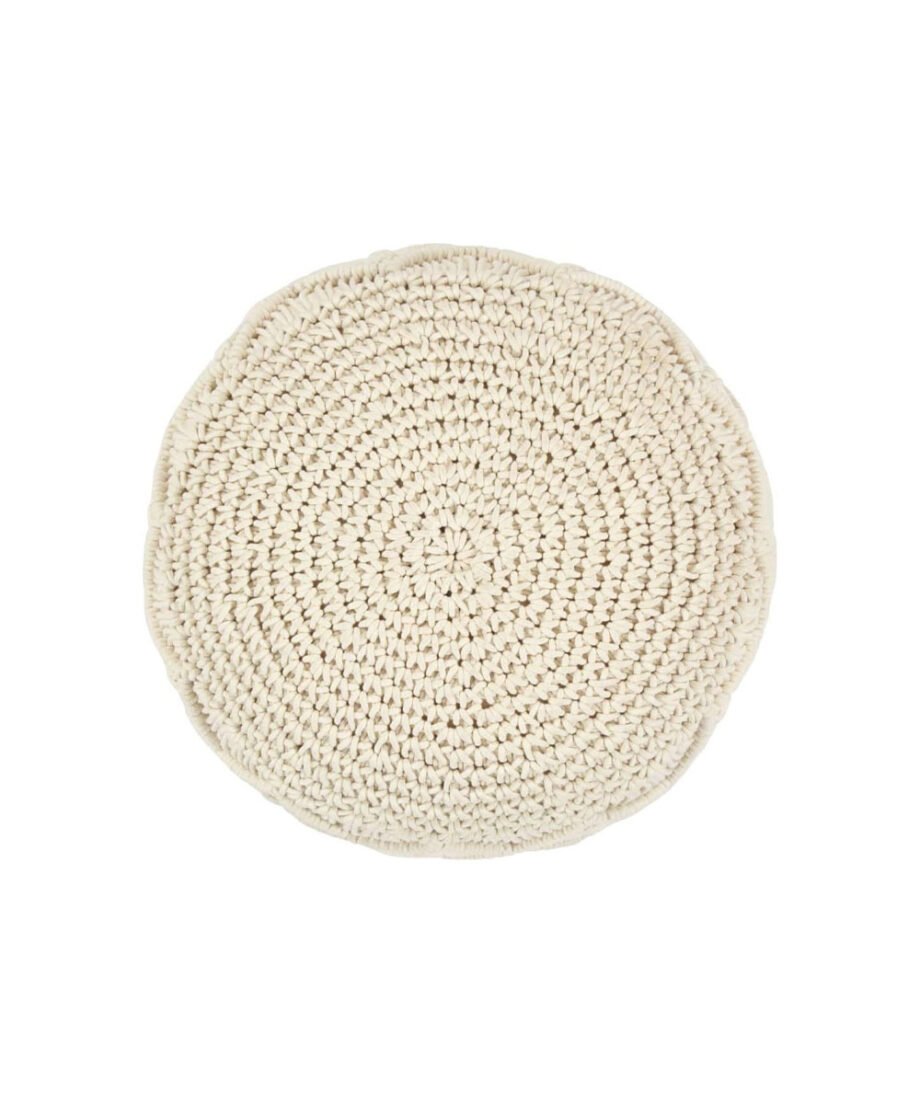 Macrame Handmade Pouf Seat – Image 3